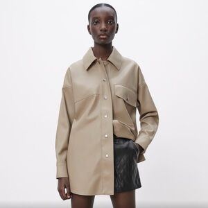 Oversized Zara Leather Jacket/Top